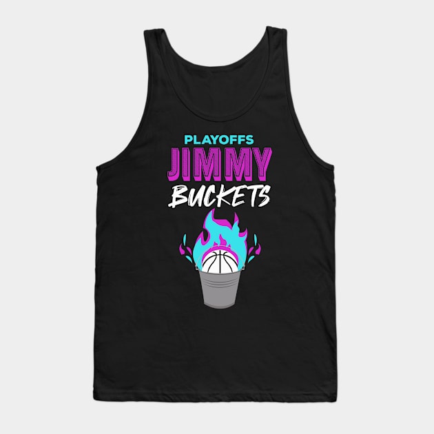 Playoffs Jimmy Buckets purple teal flame Tank Top by HCreatives